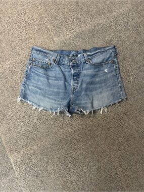 Levis Women’s Light Blue Denim Cutoff Shorts